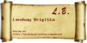 Lendvay Brigitta névjegykártya